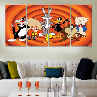 3 pieces bugs bunny popular sell modern wall painting home wall art picture paint on canvas prints framed