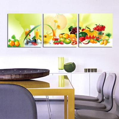 3panels kitchen fruit modern wall painting flower art picture paint on canvas prints for home home decor