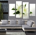 4 panels beautiful white lilies picture printed on canvas painting hd canvas printed arts artwork wall art picture unframed