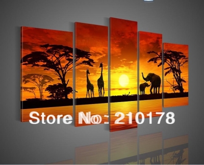 !!5pcs modern abstract huge wall art oil painting on canvas la5-016