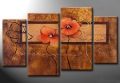 abstract flower hand painted 4 pieces group oil painting on canvas tds-th152