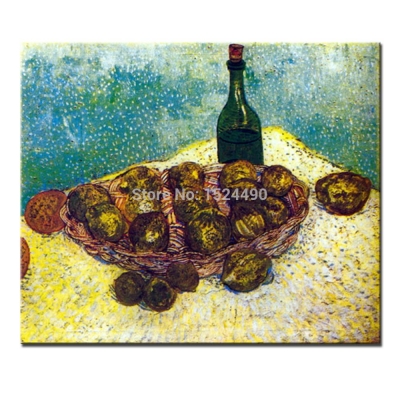 bottle lemons and oranges of vincent van gogh hand made copy oil painting on canvas wall art for living room home decor hy41478