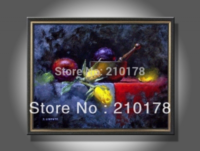 dc (1) hand-painted artwork flowers still life oil-paintings on canvas decorative oil painting