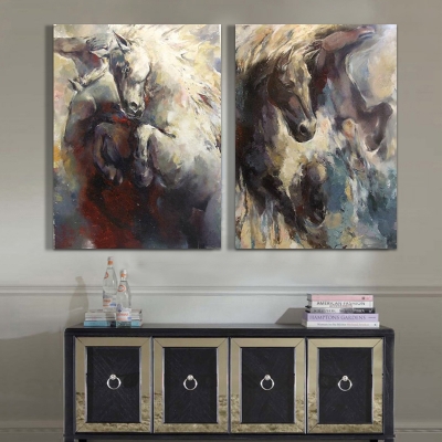 discount horse oil painting hand painted oil painting on canvas home decoration wall art picture