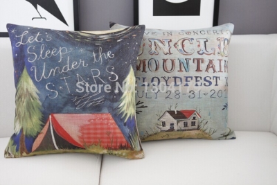 european and american graffiti fashion home cushion cover cotton linen pillow cover decorative pillows pillowcase