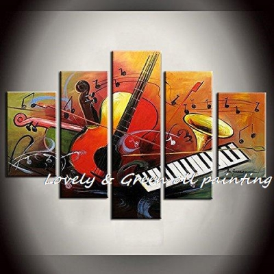 impression jean musical instrument hand painted modern abstract oil painting on canvas wall art living room home decoration