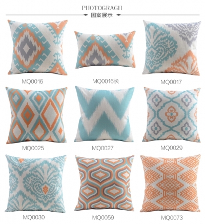 magic geometric cushion plaid strips zigzag floral pillow case linen cotton cushion throw pillows for sofa couch car seat