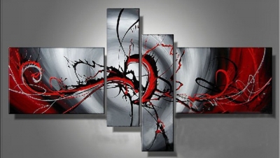 oil paintings on canvas red black white home decoration modern abstract oil painting wall xd4-019