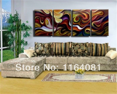 promotional price 4pcs hand painted canvas modern decorative portfolio abstract art classical moving gifts oil painting