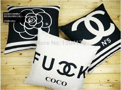 selling classic retro black and white cushion pillow throwcover decorative linen pillow cover sofa cushion