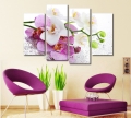 shopping beautiful butterfly orchid 4 panels/set hd canvas painting artwork, wall art picture painting unframed