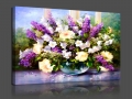 1 pieces popular hd modern wall painting white and purple flowers home wall art picture paint on canvas prints