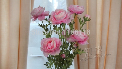 (15 pcs/lot) large pink rose decorative flowers artificial flower