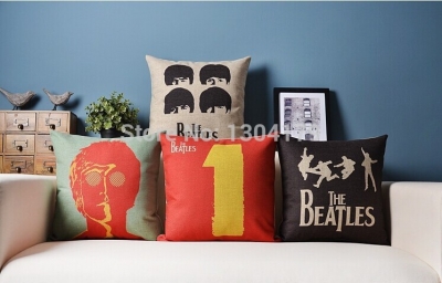 18" beatles throw pillow cushion covers sofa chair cushions capa de almofada