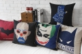 2015new cotton and linen sofa cushion batman and crown movie posters pop office hold pillow case for 43 * 43