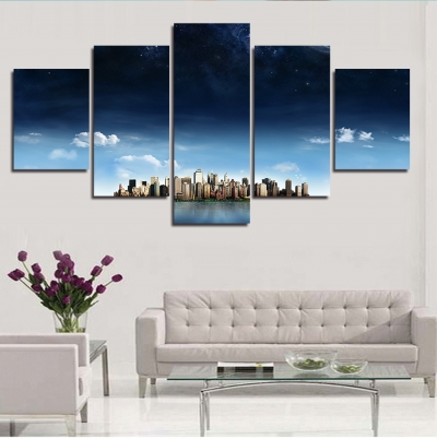 2016 new 5 panels landscape modern art canvas wall paintings cuadros decorativos canvas prints paintings for living room wall