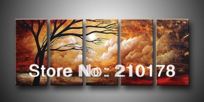 !!5pcs modern abstract huge wall art oil painting on canvas la5-019