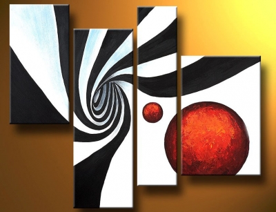 abstract hand painted 4 pieces group oil painting on canvas tds-th094