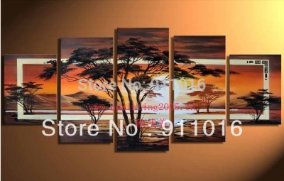 new pictures modern decor art oil painting abstract wall paintings canvas group of africa landscape craft hand painting craft