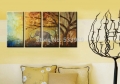 sell 4pcs abstract hand painted home wall decor art oil painting on canvas for living room