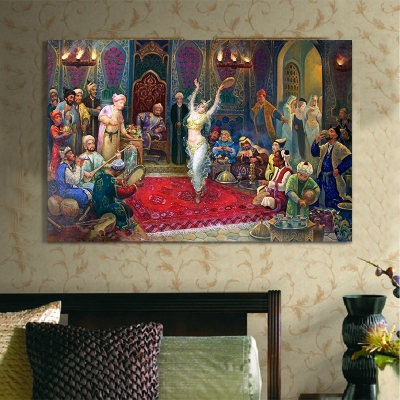 whole medieval europe banquet oil painting handed-painted oil painting on canvas oil painting for home decor wall decor