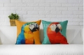 whole printing cushion cover decorate pillows arrots watercolor birds pillow cover home decor !