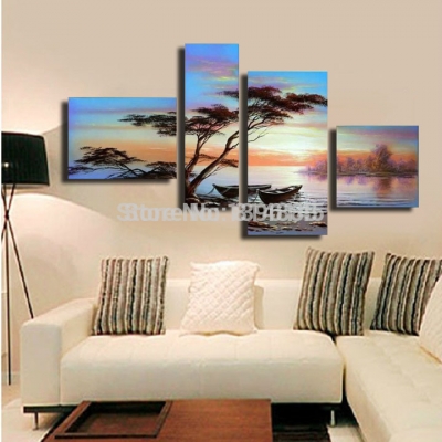 handpainted african landscape oil painting on canvas top home decoration wall art paintings