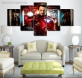 2016 framed printed iron man 5 piece painting wall art room decor print poster picture canvas