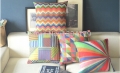 -- 45cm*45cm colorful strip cushions 4pcs chevron linen pillow cover sofa pillow decorate cover whole!