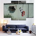 4panel banksy modern print painting canvas painting modern art print wall art gift top home decoration