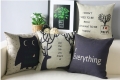 4pcslot square pillowcase pillow cushions grey modern animal owl home decoration super soft velvet pillow sofa cushion