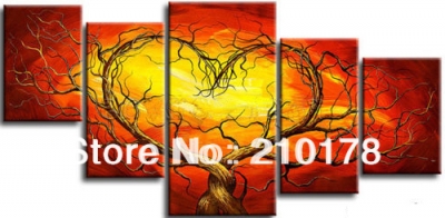 !!5pcs modern abstract huge wall art oil painting on canvas la5-017