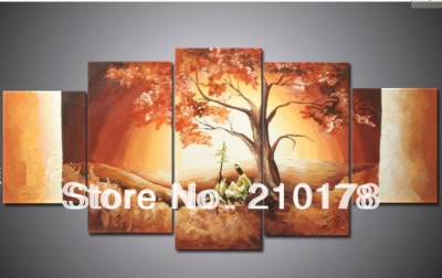 !!5pcs modern abstract huge wall art oil painting on canvas la5-020