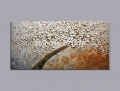 hand-painted modern wall art picture home decor abstract brown white cherry blossom tree thick palette oil painting on canvas