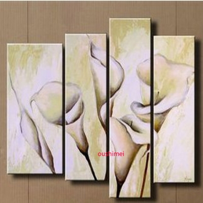 handmade picture on canvas landscape abstract oil painting no frame for living room wall art white lily flower hang paintings