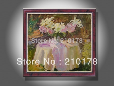 mly (36) hand-painted artwork flowers still life oil-paintings on canvas decorative oil painting
