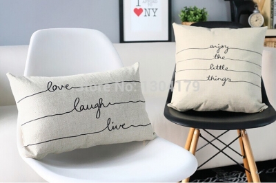 printed words cotton linen pillow cover /cushion cover /decorative pillows 45cm