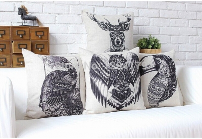 selling animal pillow linen cotton pillow cover cushion cover home decor home sofa cushions car office nap cushion18"