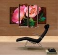 4 panels best-selling rose modern oil painting on canvas for living room gift unframed