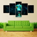 5 panels artwork football star canvas painting wall art canvas paintings for living room wall cuadros canvas prints po