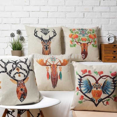 factory whole animal printed short velvet cushion cover/sofa pillow cover / carton pillow case