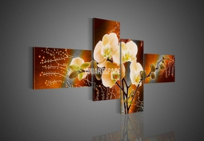 handmade oil painting on canvas modern best art white flowers oil painting original dy-174