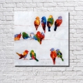 handpainted oil painting on canvas birds painting art modern palette knife hand painted wall decoration art np003