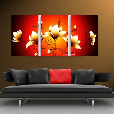 modern brief picture no frame home decorative painting handmade paintings mural wall art flowers oil painting for bed room