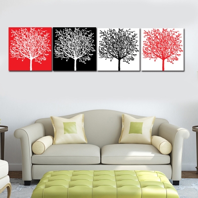 new 4 panels pachira artwork canvas painting wall art canvas paintings for living room wall cuadros canvas prints po frame