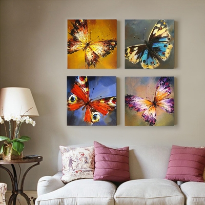 whole butterfly oil painting hand-painted abstract oil painting on canvas home decorative art picture