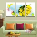 3 panel yellow roses modern painting canvas wall art picture home decoration living room canvas print--large canvas art unframed