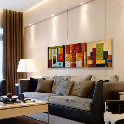 3 pcs/set unframed hand painting abstract oil painting on canvas modern