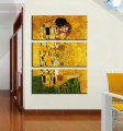 3pcs gustav klimt printed oil painting on canvas wall art prints picture for living room home decoration or el