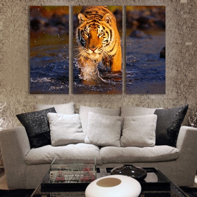 3pcs tiger oil painting printed painting oil painting on canvas home decoration home decor on canvas